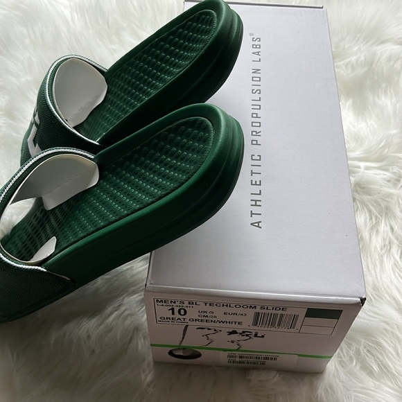 🆕 APL Men’s Big Logo Techloom Slide in Great Green/White Size 10 UNISEX - Picture 7 of 10